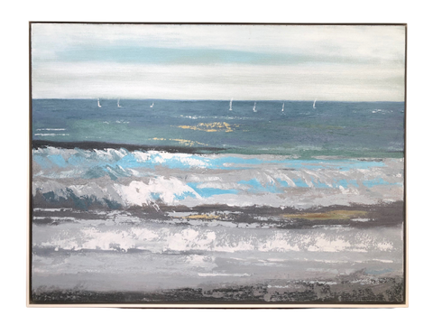 East View Framed Oil Painting 100x75