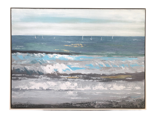 East View Framed Oil Painting 100x75