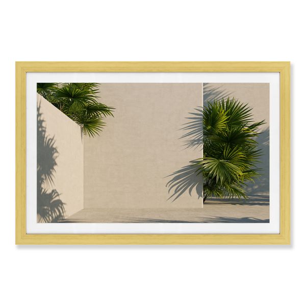 LA Palms Framed Canvas Print 90x60 cm