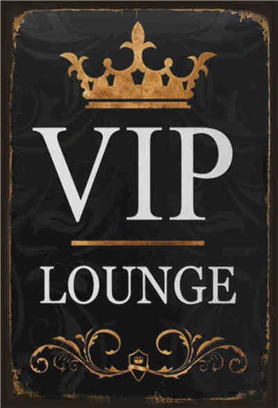 Tin Sign 30x20 VIP Lounge