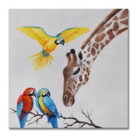 Curious Giraffe Oil Painting 100X100