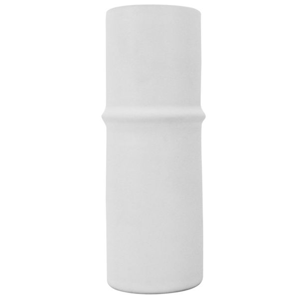 Ceramic Bamboo Vase White 6x17