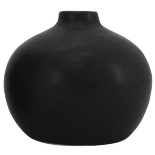 Bud Vase Matt Black 12x11 cm