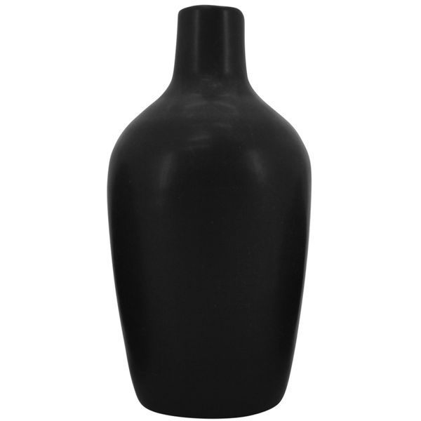 Bud Vase Matt Black 9x18 cm