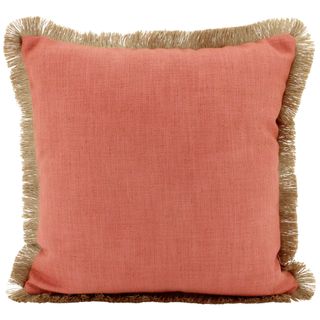 Linen Fringe Cushion Rust 45x45cm