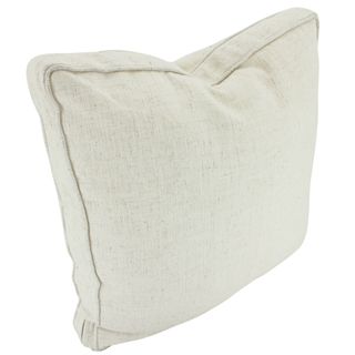 Linen Solid Walled Cushion Beige 50x50cm