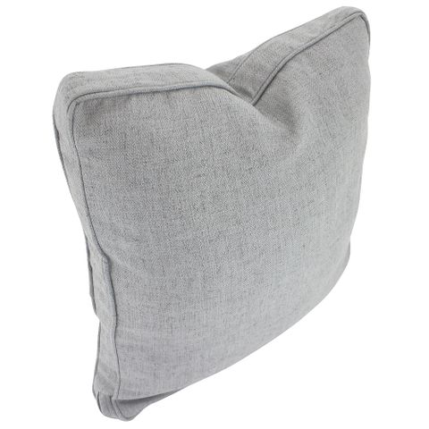 Linen Solid Walled Cushion Lt Grey 50x50cm