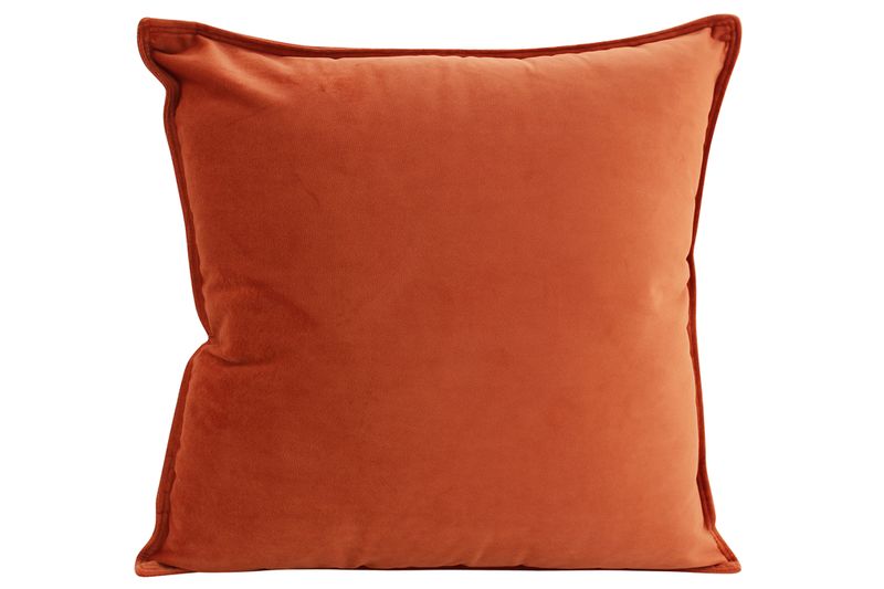 Velvet Cushion Burnt Orange 55x55cm