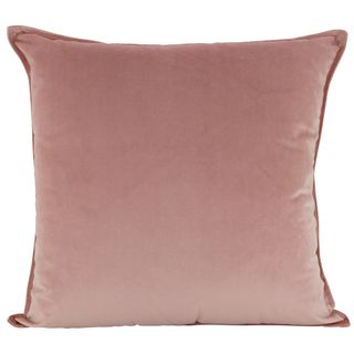 Velvet Cushion Pink 55x55cm