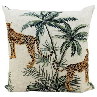 Cheetah Duo Linen Cushion 50x50cm