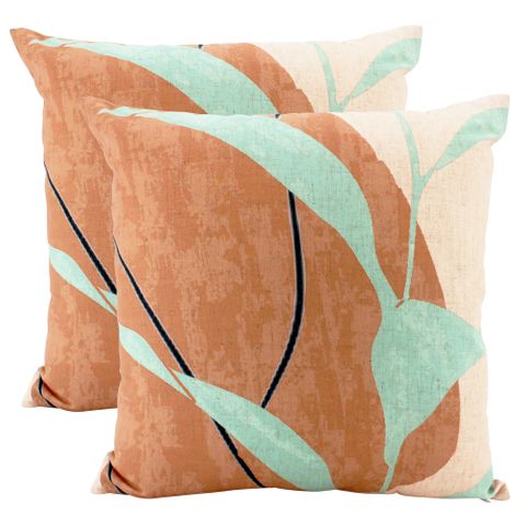 Rafe Greenery Linen Cushion 50x50cm