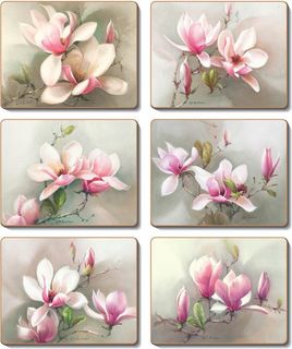 Coasters Magnolias 12x10 cm