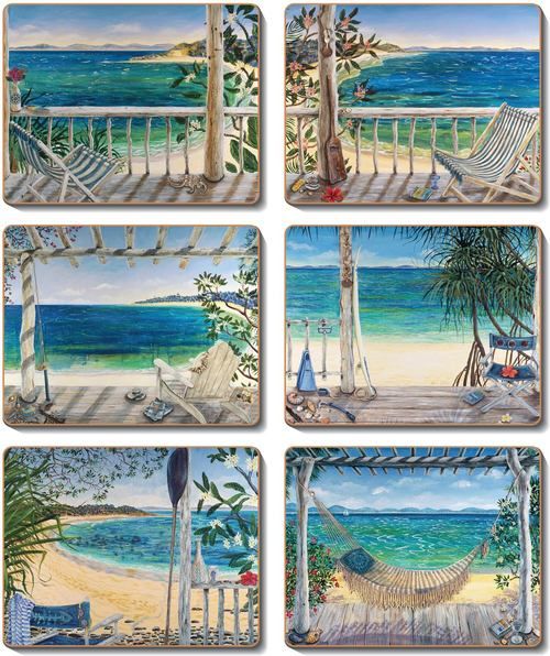 Coasters Beach Balconies 12x10 cm