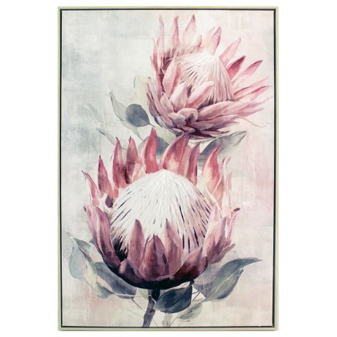Double King Protea Painting 63x93 cm