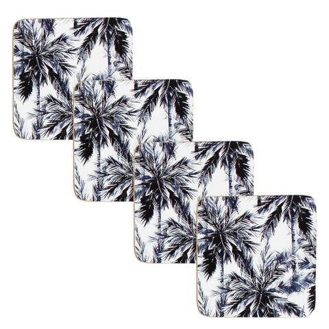 S/4 Palm Thicket Coasters 10x10cm