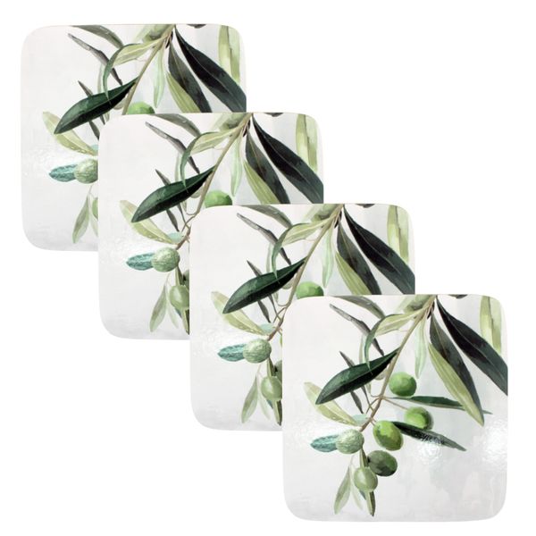 S/4 Olive Branch Coasters 10x10cm