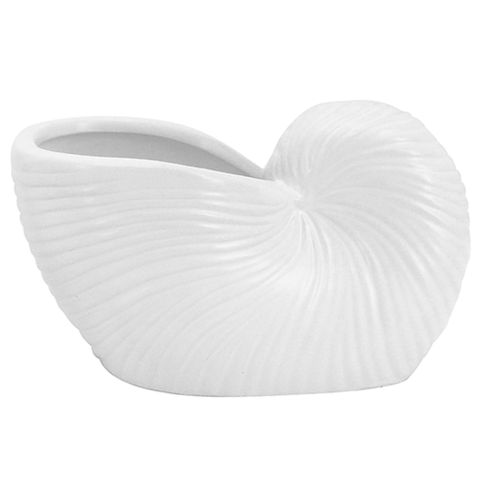 Seashell Planter White 17x10x12 cm