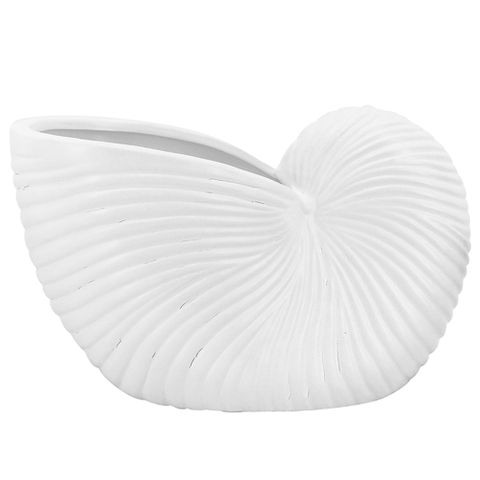 Seashell Planter White 26x15x16 cm