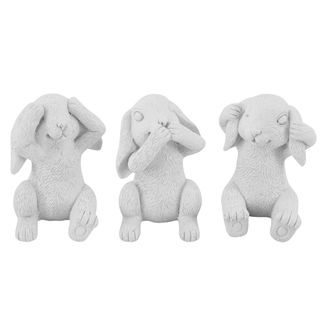 Hear/See/Speak Rabbit Set of 3 White