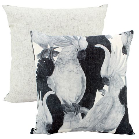 Shadow Flock Linen Cushion 50x50