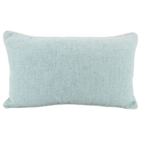 Piped Linen Cushion Blue 30x50cm