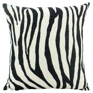 Zebra Print Linen Cushion 50x50