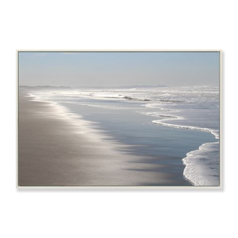 Clear Coastline Framed Canvas Print 90x60