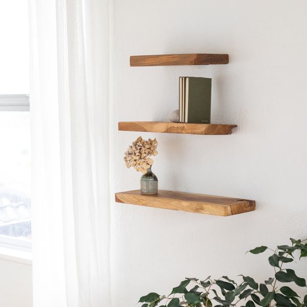 Small wood floating deals shelf