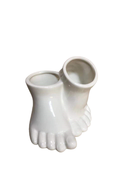 Ceramic Feet Novelty Planter Pot