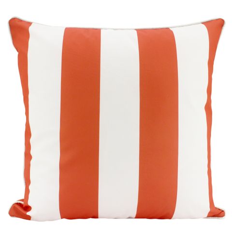Outdoor Stripe Coral Cushion 50x50cm