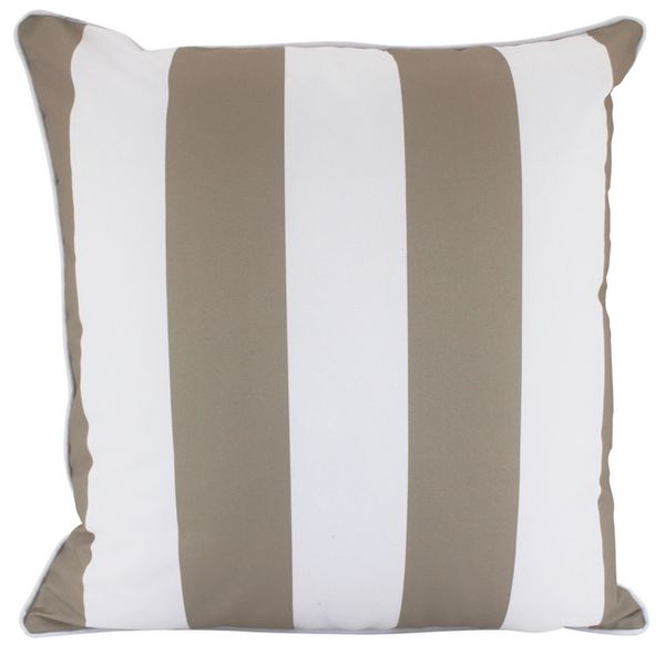 Latte Stripe Outdoor Cushion 50x50cm