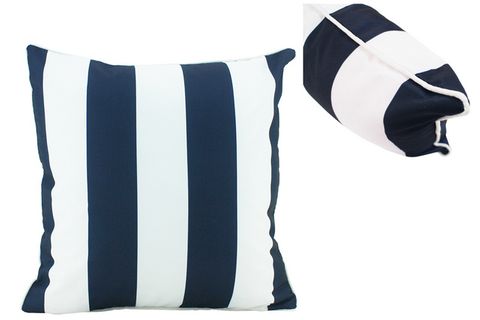 Outdoor Stripe Navy Cushion 50x50cm