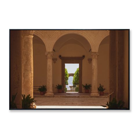 Piccolomini Palace Framed Canvas Print 120x80 cm