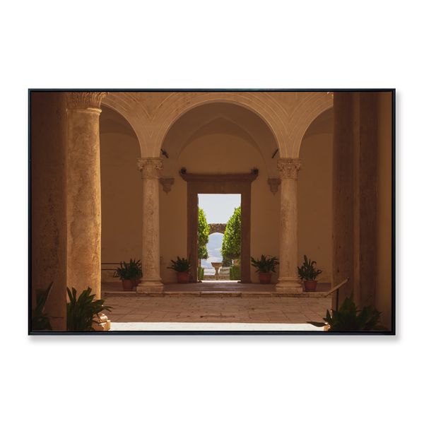Piccolomini Palace Framed Canvas Print 120x80 cm