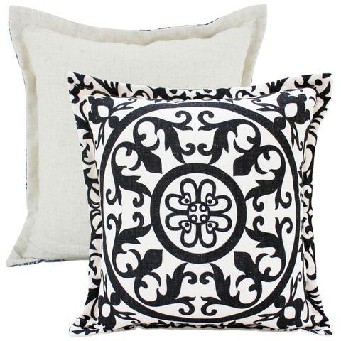 Black Cape Linen Cushion 50x50cm