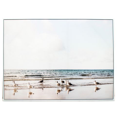 Seagulls On Shore Print 113x83 cm
