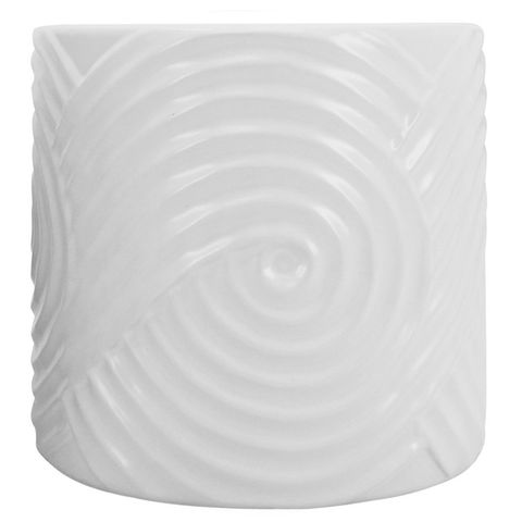 Swirling Planter White 14x13