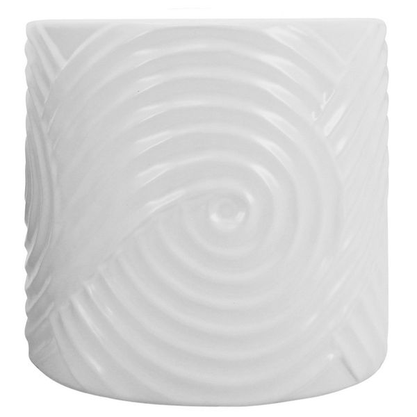 Swirling Planter White 14x13