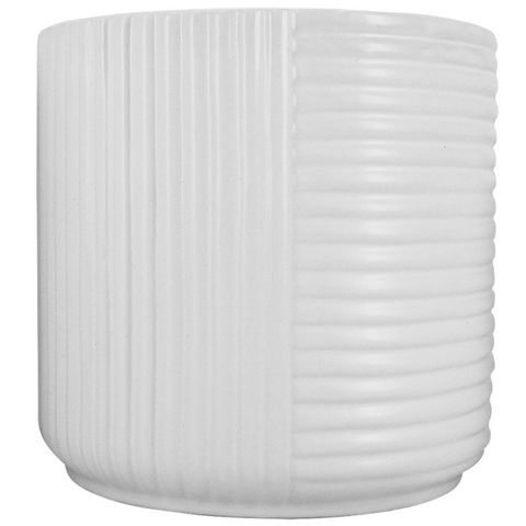 Bi-Way Planter White 14x13