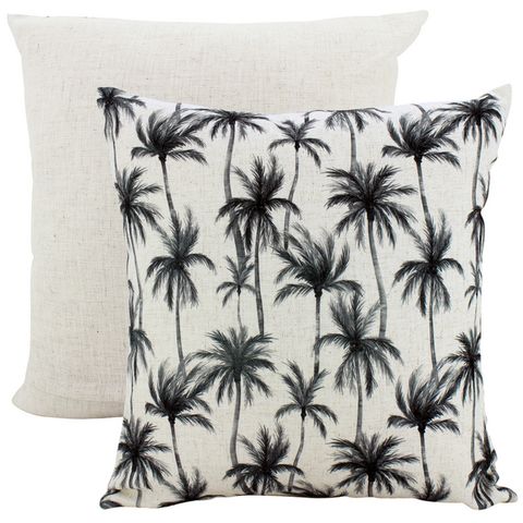 Tree-mendous Linen Cushion Black 50x50cm