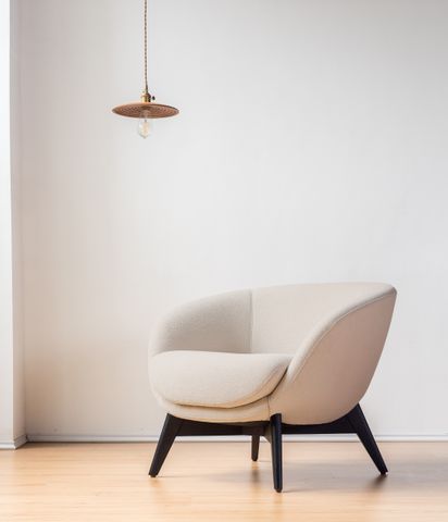 Crescent Boucle Lounge Chair