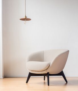 Crescent Boucle Lounge Chair