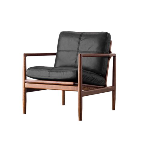 Bailey Leather Chair, Black
