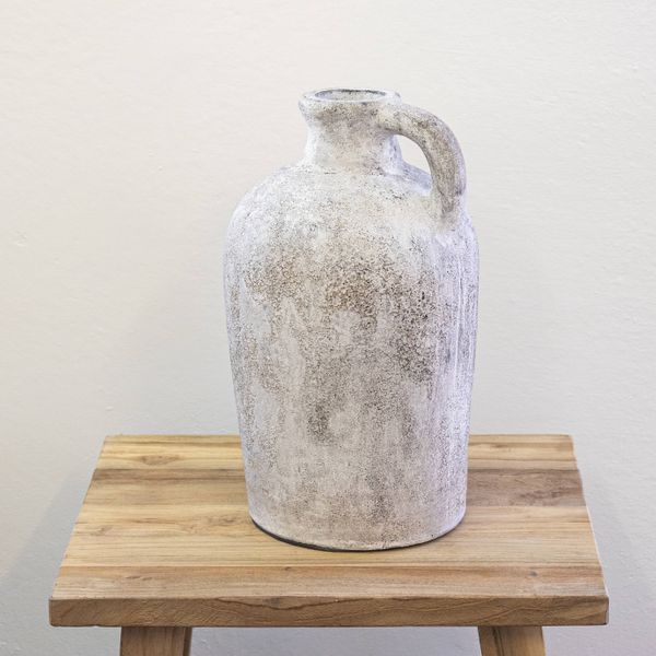 Provincial Terracotta Vase - Weathered Stone