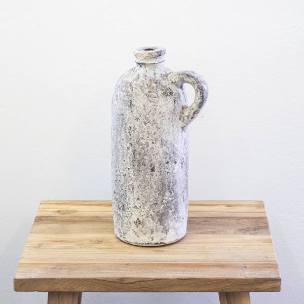 Rustic Terracotta Jar- Weathered Stone