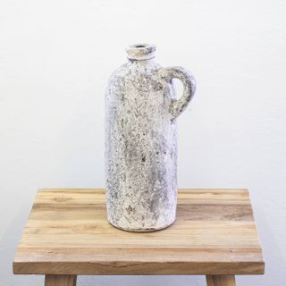 Rustic Terractta Jar- Weathered Stone 45x18 cm