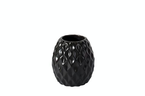 Euro Luxe Ceramic Vase - Matte Black Small