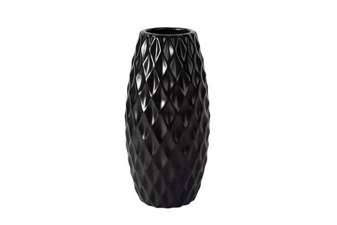 Euro Luxe Ceramic Vase - Matte Black Large