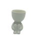 Quiet Ceramic Egghead Planter - White