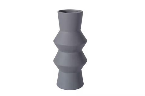 Totem Ceramic Vase -  Large Matte Grey